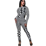 Z check houndstooth bodysuit.