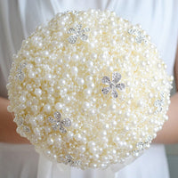 Crystal Pearls flower bouquet yellow