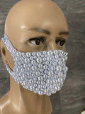 White on white pearl Mask