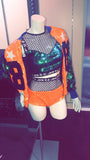 Neon dancer shorts set (jacket sold separately)