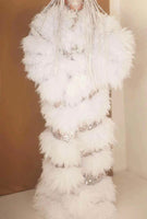 Ice Baby long jacket white and silver