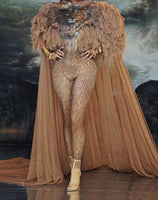 King bodysuit party & events costume brown