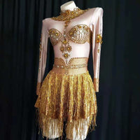 Gold amazon dress leotard