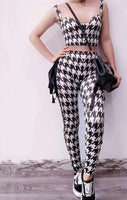 Houndstooth bodysuit