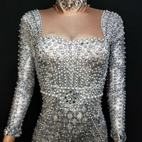 Pearl crystal dress