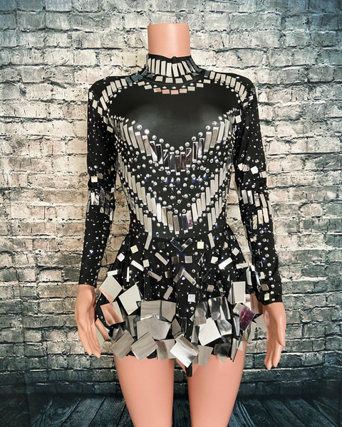 Disco black remix dress