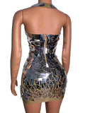 Venus remix Mirror reflection dress silver