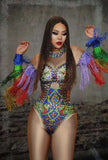 Candy fringes leotard