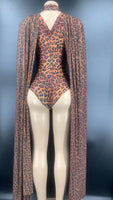 Tabby Leotard Brown