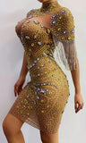 Gold Sabrina dress