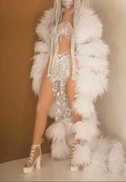 Ice Baby long jacket white and silver