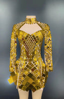 Lisco Gold leotard dress