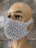 White on white pearl Mask