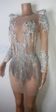 Miami dress silver and AB (darker nude skin tone)