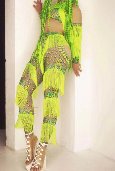 Pineapple Express bodysuit  neon green