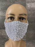 White on white pearl Mask