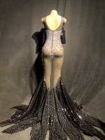 Black diamond Queen dress prom / wedding