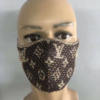 Designer Mask 3 brown LV