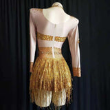 Gold amazon dress leotard