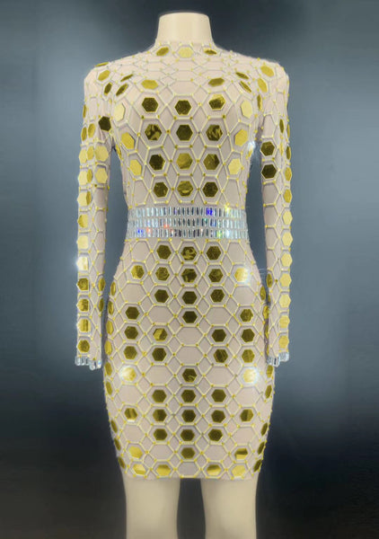 Mirror remix dress yellow