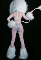 Wild king bodysuit party & events costume white