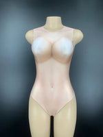 Vigorous Non see-through Leotard onesie  illusion nude (dress not included)