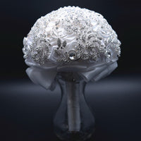 Crystal flower bouquet royal white